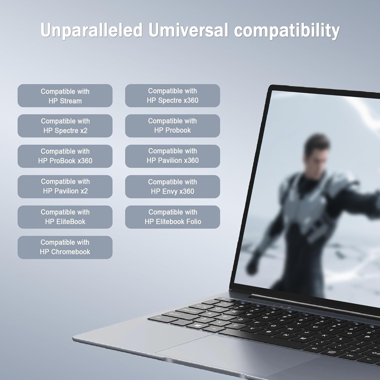 65W USB-C AI Caricabatterie per Computer Portatile Compatibile con HP Omnibook X, X Flip, X Flip 2-in-1, Ultra, Ultra Flip Next Gen AI Laptop Alimentazione USB-C