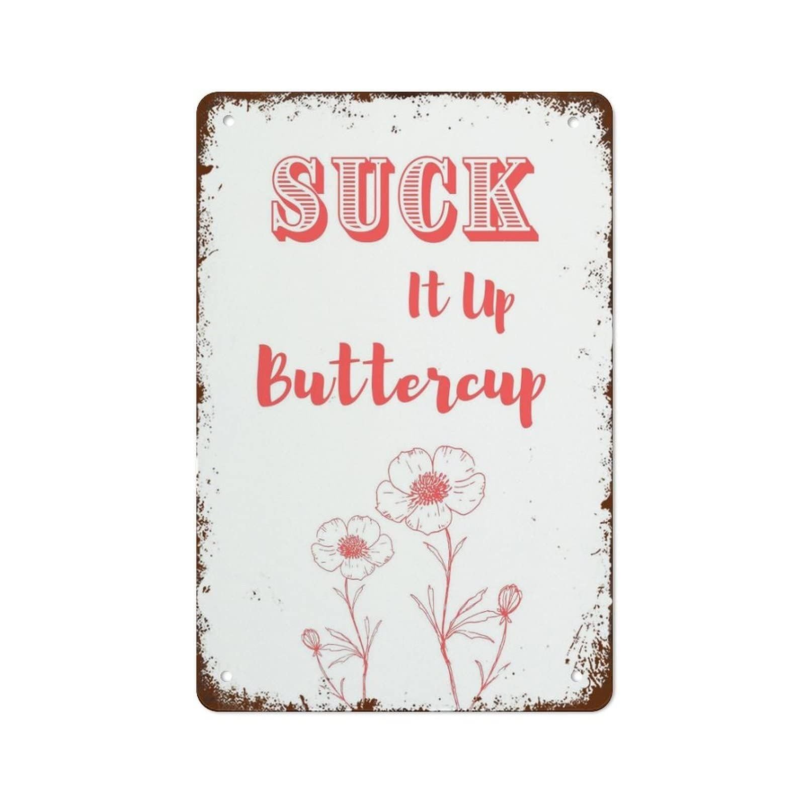 EKFBQBGW Floral Funny Motivational Sign Vintage Tin Sign With Sarcastic Humor Quote Retro Metal Wall-Art For Bedroom 8 X 12 inch