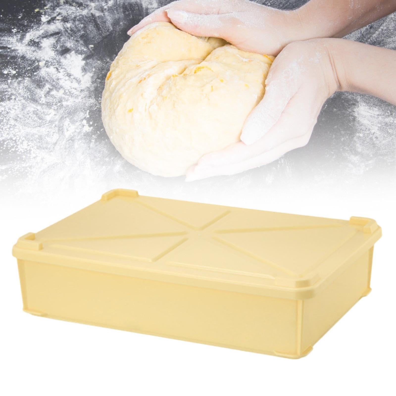 Caja para Pizza Contenedor de Bandeja de Fermentación Recipiente de Almacenamiento con Tapa en Material PP Resistente para Uso Pro, 20 litros Extragrande