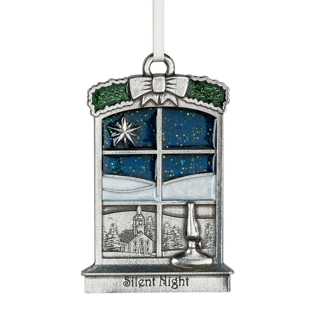 DANFORTH - Silent Night 2018 Annual Ornament - Pewter - Handcrafted - 2 3/8 Inches - Made in USA