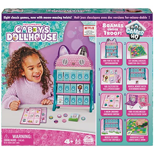 Gabby’s Dollhouse, Games Hq Checkers Tic Tac Toe Memory Match Go Fish Bingo Cards Board Games Toy Gift Netflix Party Supplies, For Kids Ages 4 And Up #TOP5