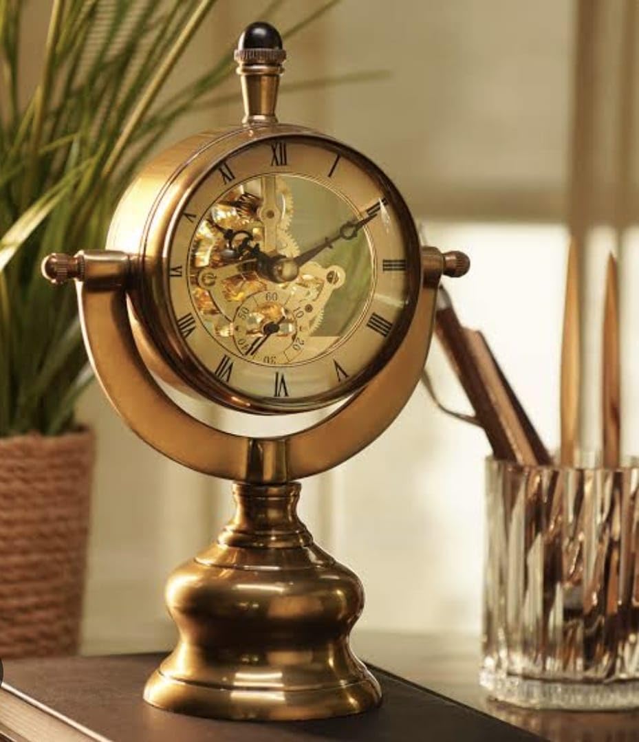 Vintage Desk Clock Vintage Steampunk Table Clock With Roman Numerals ...