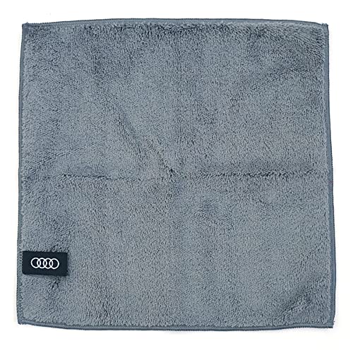 Audi 4K4096325 Reinigungstuch Reinigung Mikrofaser Pflege Tuch, mit Ringe Logo