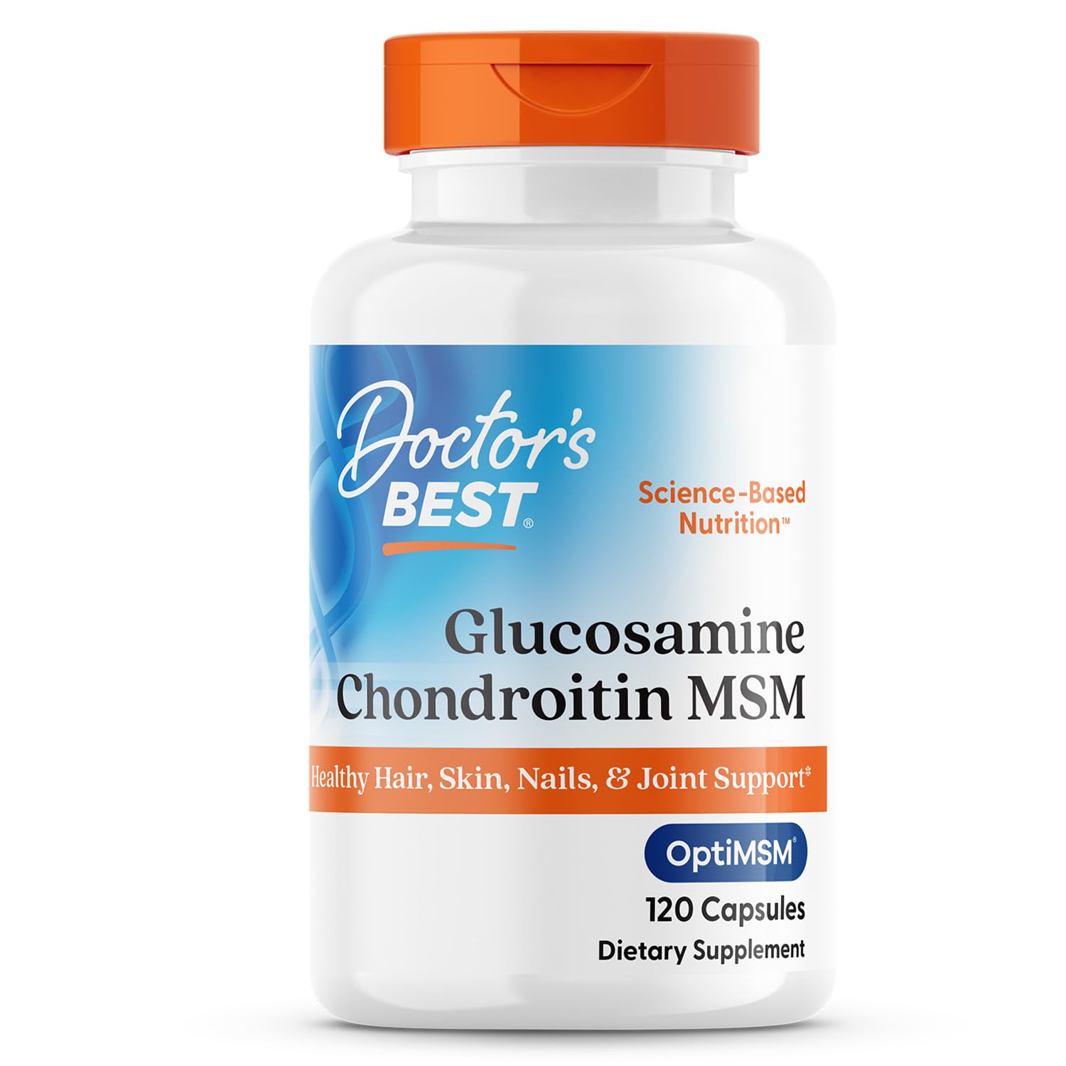 Glucosamine Chondroitin Msm with OptiMSM Capsules, Supports Healthy Joint Structure, Function & Comfort, Non-GMO, Gluten Free, Soy Free, 120 Count (Pack of 1)