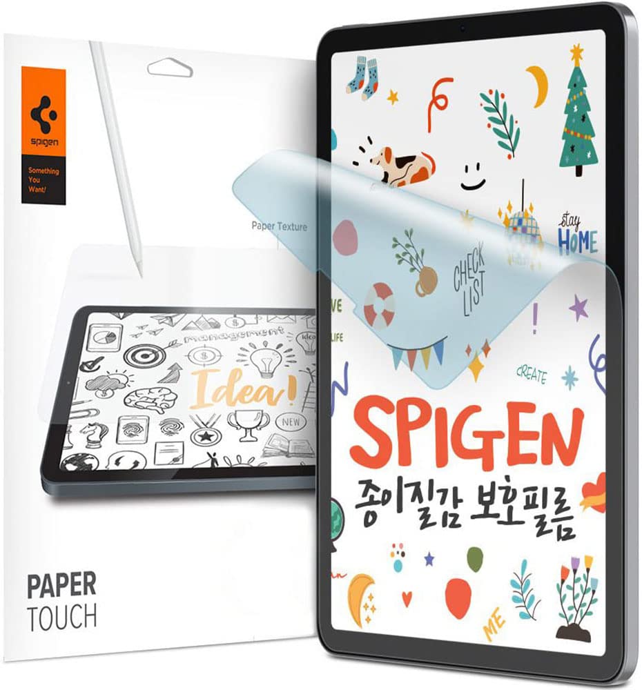 Spigen Paper Touch HD progettato per iPad Pro 12,9" pellicola protettiva (2022/2021/2020/2018) opaca con simulazione di texture di carta per schizzi, disegni/scrittura, confezione da 1