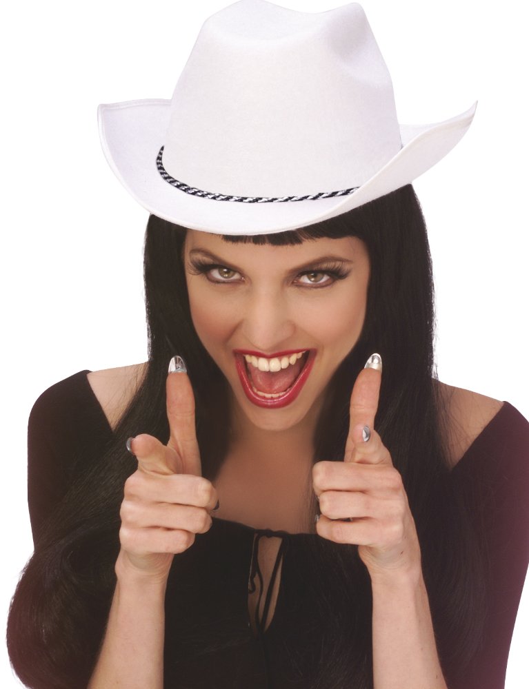 Rubies blanco Sombrero Cowboy adulto, color, Talla única (Rubie's S5281)