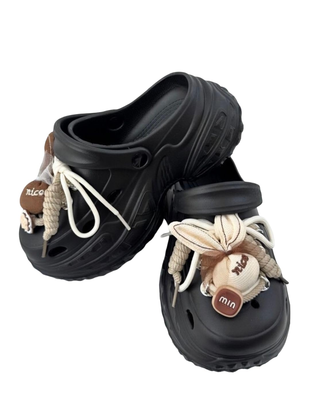 kzully | Clogs for Women | Chunky Platform Slip-On Footwear | Bow Charm Detail Slides | Lightweight Casual Daily | Trendy Outdoor Style-picture-26