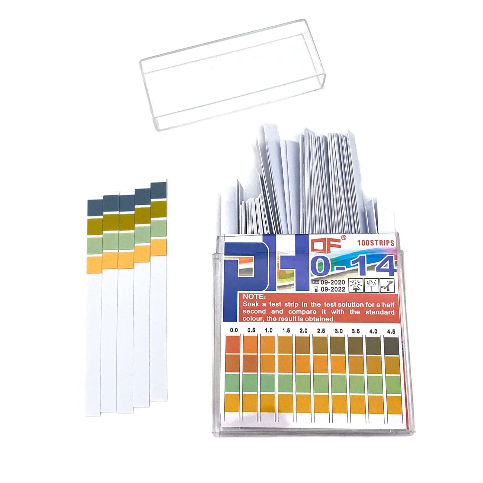 100pcs Litmus Test Paper pH Test Strip 0-14 High Sensitivity Test Strip 0.5 Precision PH Test Strip pH Test Strip for Testing Drinking Water, Food, Pools, Aquariums and Monitoring Alkaline