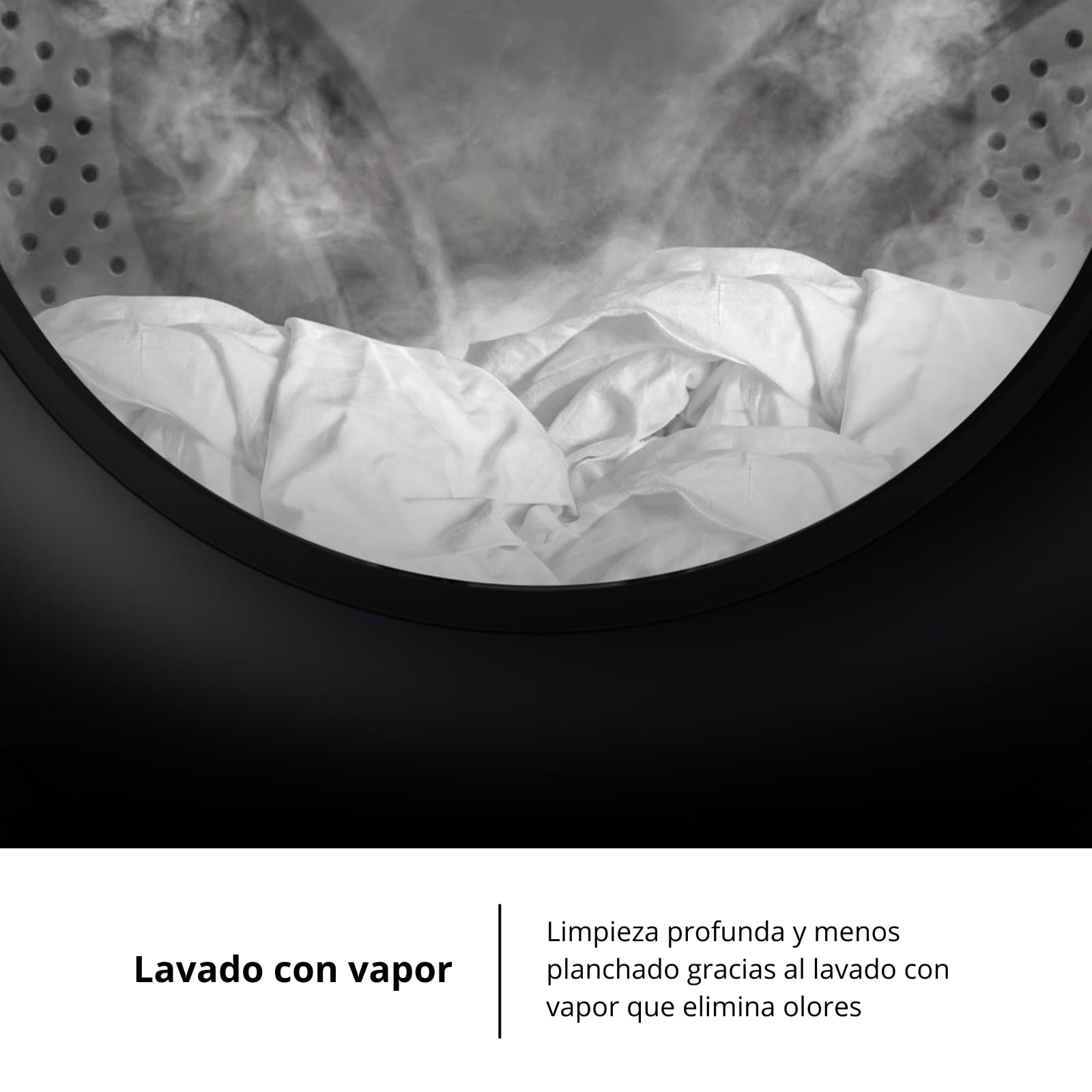 Corberó - Lavadora Carga Frontal | CLT80514VIN | 8 Kg | 1400 RPM | Inverter | 16 Programas | Vapor | Antialérgica | Inicio Diferido | Blanco — view 7