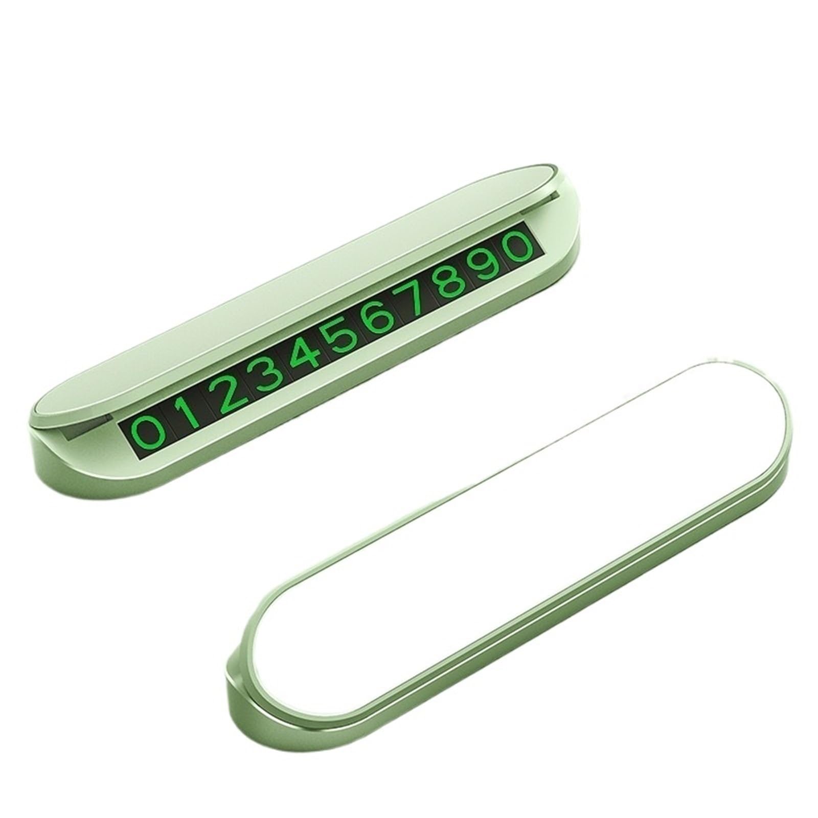 Simple Car Temporary Parking Card Phone Number Holder Luminous Telephone Plate Park Car-Styling Accessories for Car(Green)