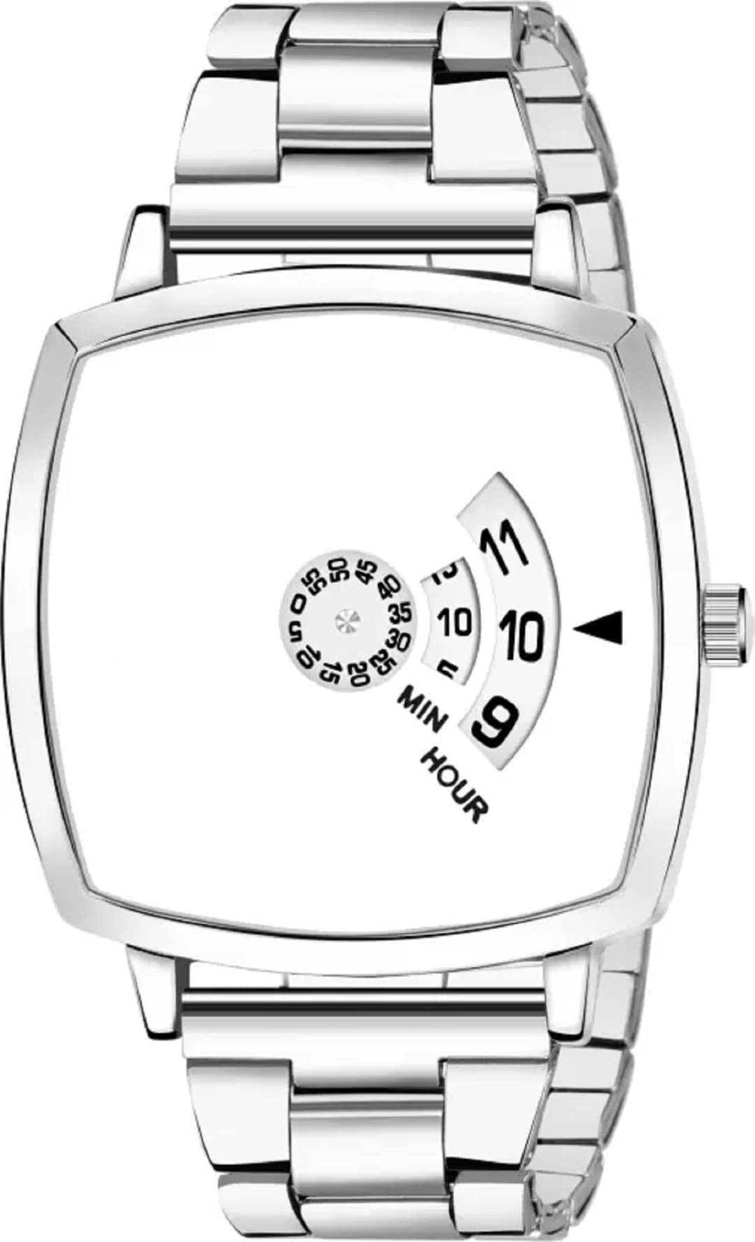 TONSY Analog Square White Dial Mens Metal Chain Stainless Steel Gift Watch for Mens & Boys (B09BCNPXW3) Amazon Price History, Amazon Price Tracker