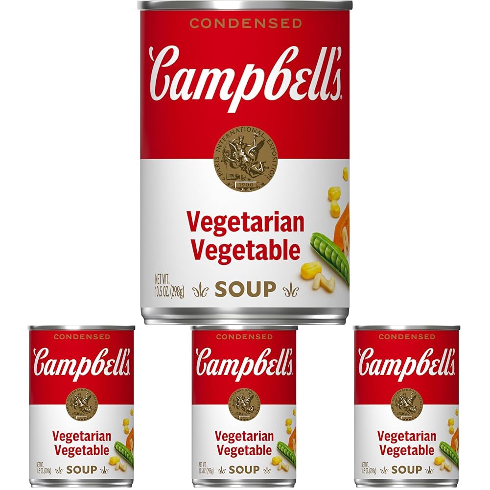 Campbell’s Condensed Vegetarian Vegetable Soup, 10.5 Ounce Can (Pack of 12)