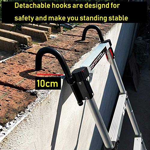 LADDERS Ladder Telescopic Ladders,Atelescoping Ladder with Detachable Hooks, Portable Multi Purpose Telescoping Extendable Ladder for Engineering Loft, 150Kg Capacity,6.2M/20.3Ft