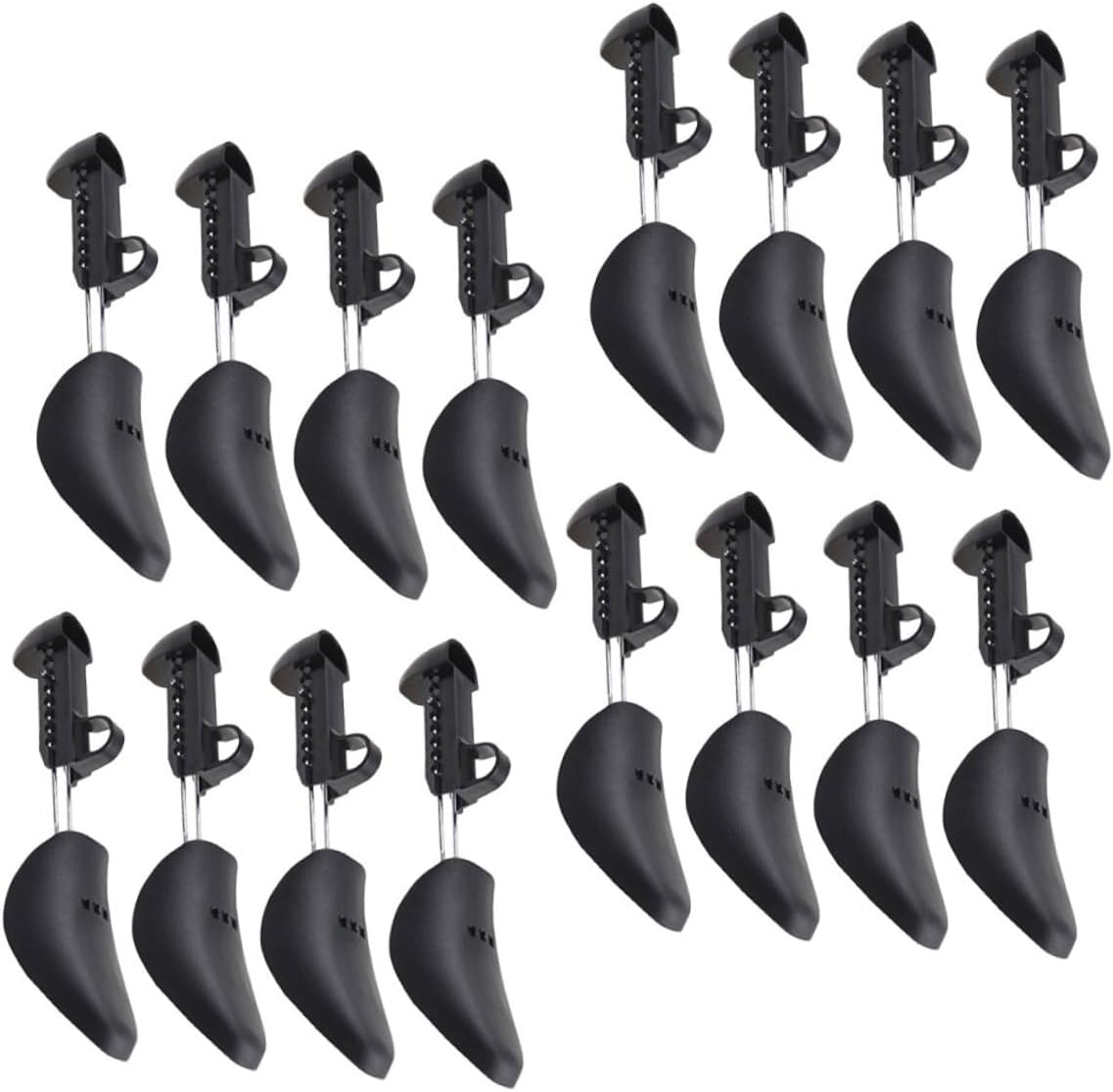 NOLITOY 8 Pairs Adjustable Plastic Shoe Tree Stretcher for Men Flexible Shoe Expander Prevents Wrinkles Maintains Shape for Sneakers Boots Lightweight and Portable Design
