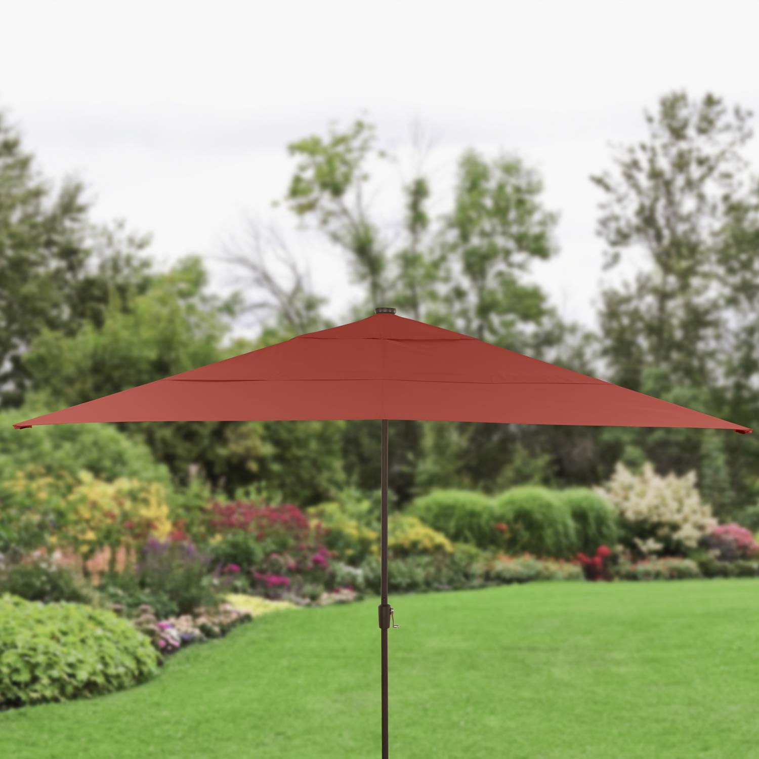 brown patio umbrella free shipping Outdoor Steel Market Patio Umbrella, 10ft, Brown, with Crank, Tilt, 6 Ribs
