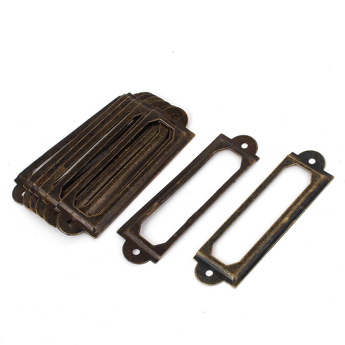 Uxcell Bronze Sourcingmap Office Library File Drawer Door Tag Label Holder Tone 10 Pcs