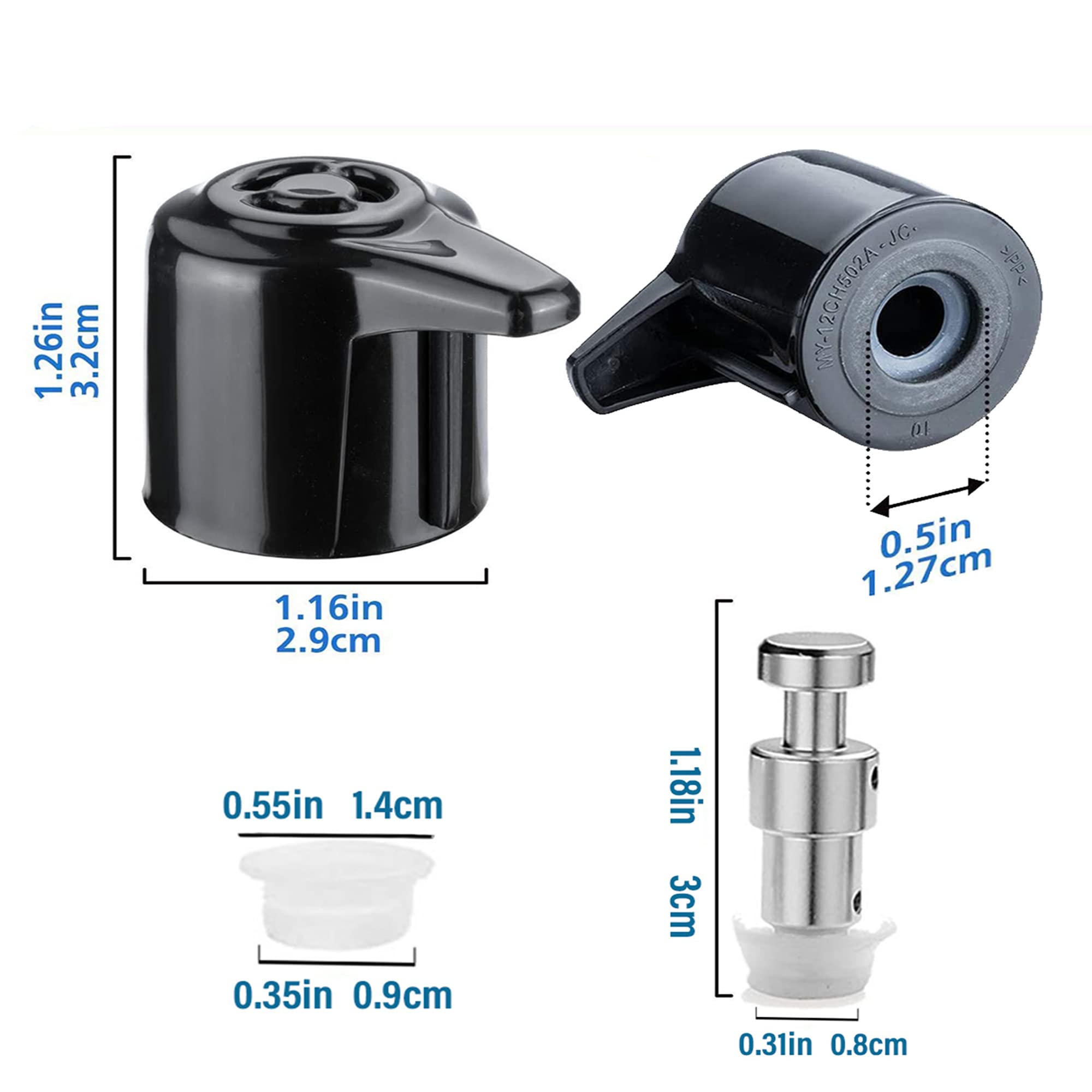 Fuator Steam Release Valve Handle InstaPot Original Float Valve Replacement Parts with 4 Silicone Caps, Universal Pressure Valve for IP Duo 3, 5, 6, 8 Qt, Duo Plus 3, 6 Quart Float Valve Set