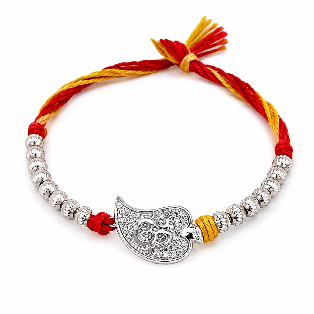 Silver Rakhi with Kalawa, Roli Chawal & Greeting Card | Gift Box-picture-16