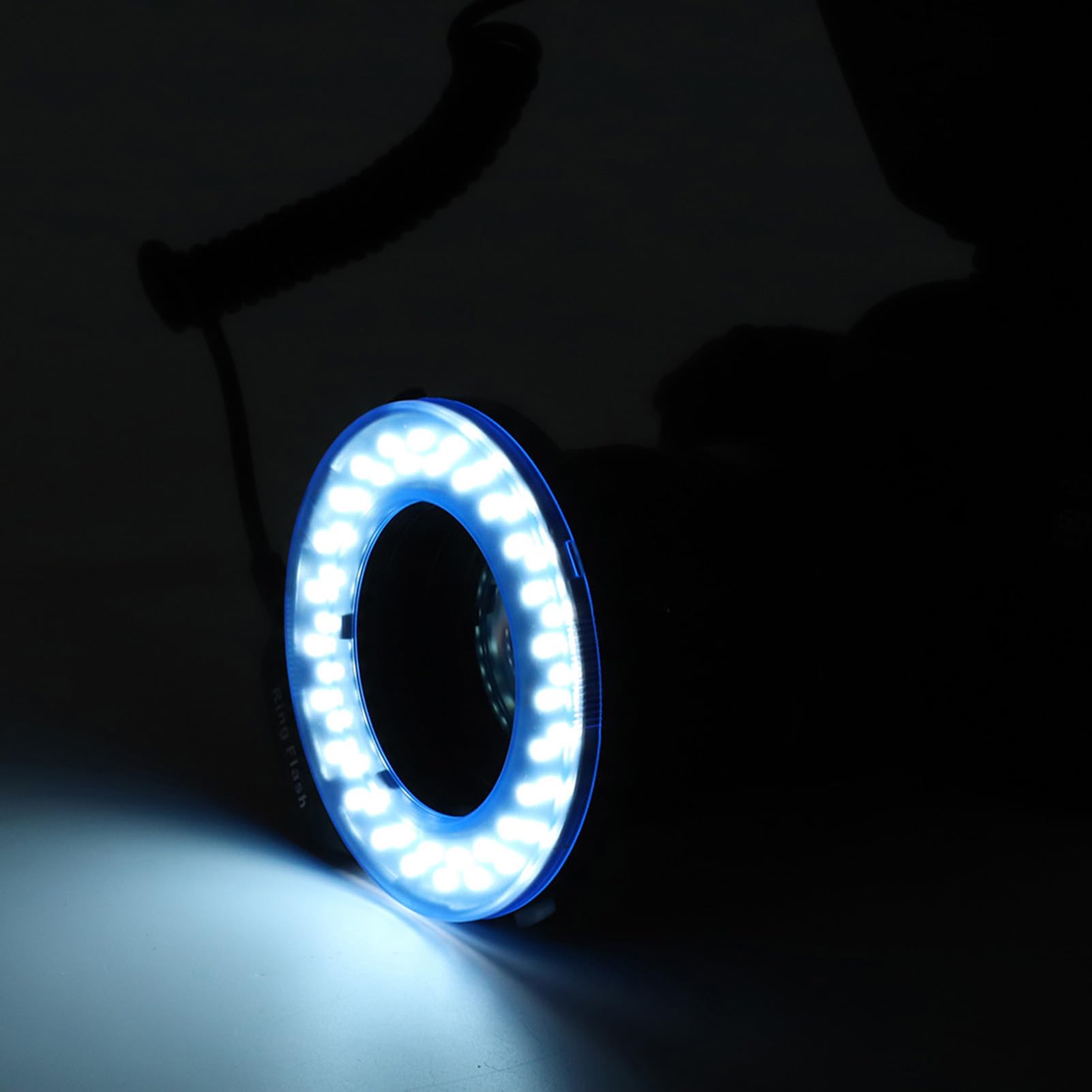 Zestaw Pierścieni Adaptera Obiektywu z 48 Diodami LED do Lustrzanki CanonFuji, Przenośny, 3 Tryby, Wysokiej Jakości światło LED, 7 Poziomów Regulowanej Jasności, Montowana