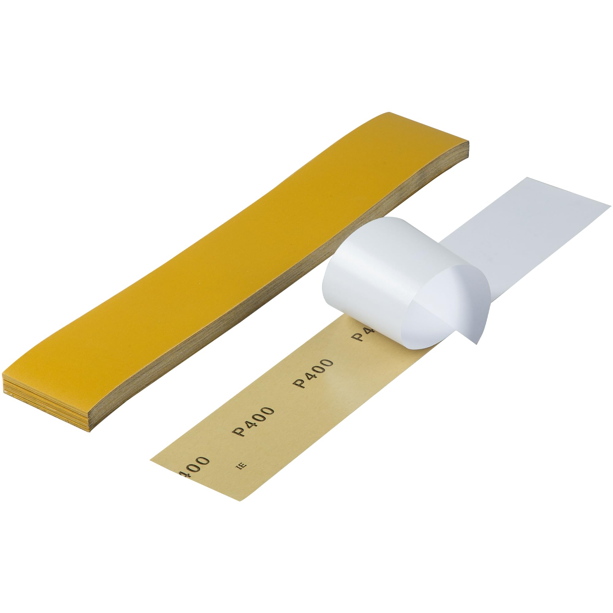 S SATC 2-3/4" x 16-1/2" Long Board Sand Paper 40PCS PSA Longboard Sandpaper Sheets 400 Grit Self Adhesive Stickyback Sanding Sheets for Automotive,Woodworking,Hand Sanding Block