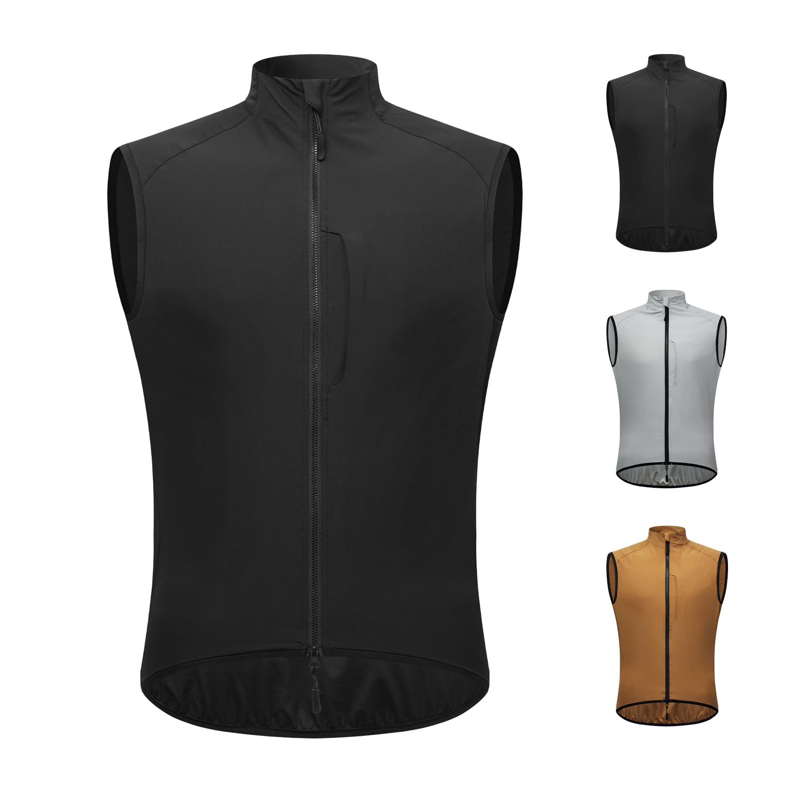 Chaleco unisex de ciclismo de verano ligero transpirable ajustado impermeable cortavientos reflectante sin mangas para MTB escalada senderismo correr y desplazamientos diarios