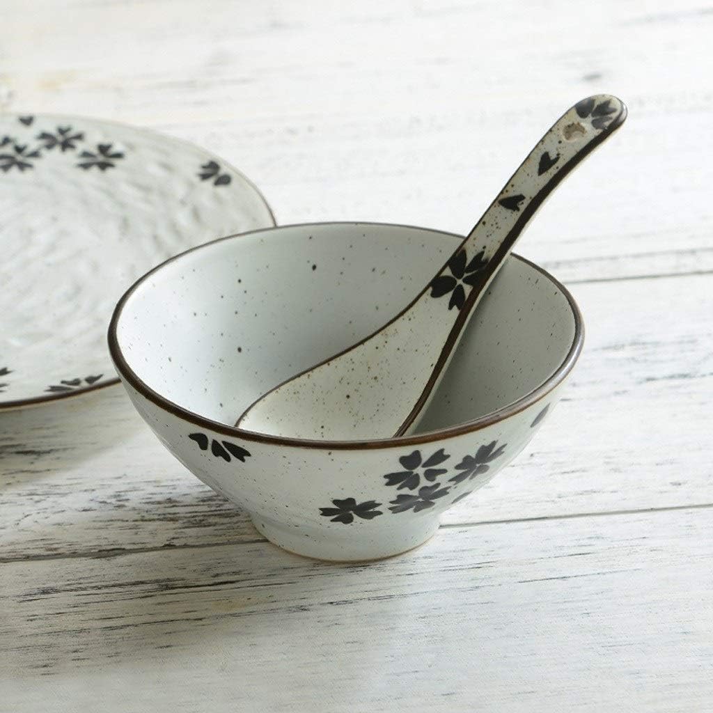 Scoop 10-teilig Keramik-Suppenlöffel, asiatischer Löffel, Teelöffel, Servierlöffel aus Keramik, 5,5 Zoll L Suppenlöffel(A)