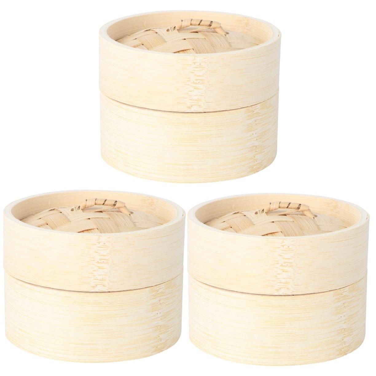 TOPBATHY 3 Sets Dampfkorb Runder Chinesischer Dampfgarer Für Teigtaschen Gedämpftes Gestell Aus Holz Kochzubehör Nährstofferhaltendes Dampfgaren
