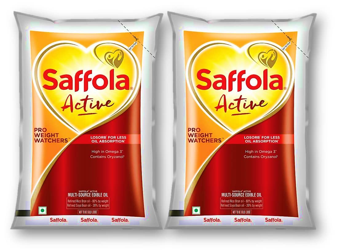 Saffola Active Refined Cooking oil Blended Rice Bran & SoyaBean oil