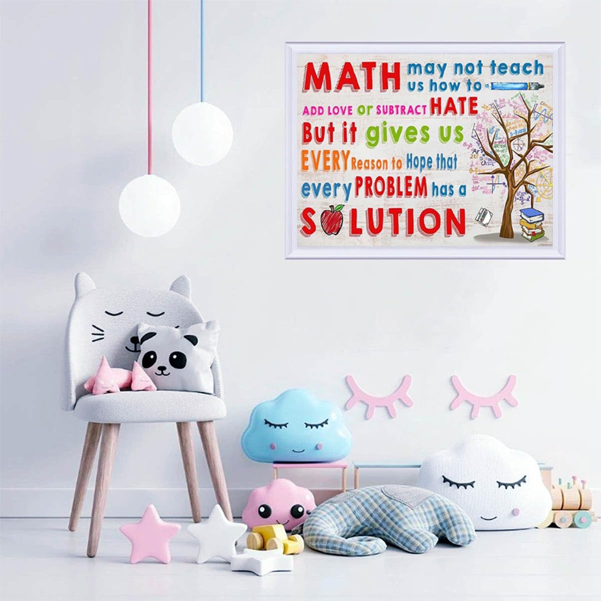 UPABLUNSO Malarstwo diamentowe 5D zasady klasy matematyka według numerów, zestawy dla dorosłych i dzieci, haft krzyżykowy z diamentami, zestaw artystyczny, rzemiosło, dekoracja domu, 30 x 40 cm