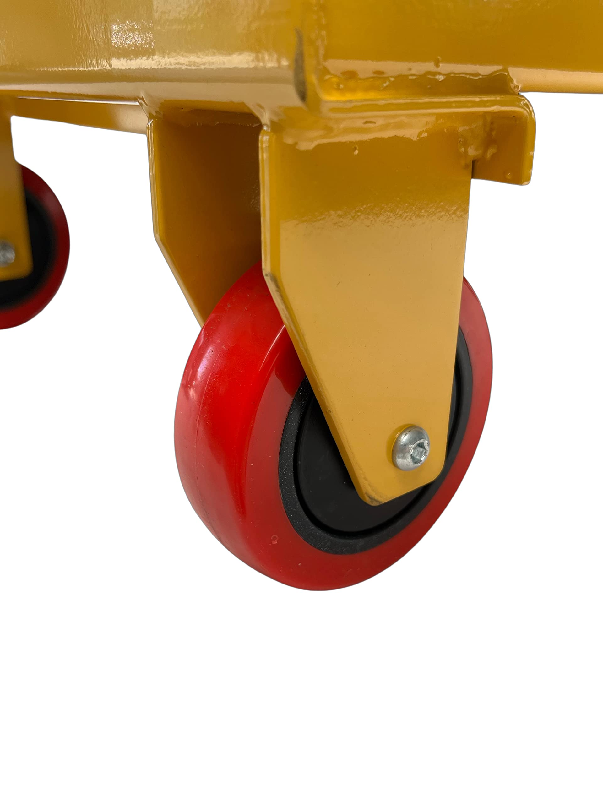 Kraftwelle 150 kg capacità di carico tavolo sollevatore idraulico a forbice carrello elevatore mobile carrello da sollevamento carrello piattaforma ponte sollevatore con 4 ruote in poliammide giallo
