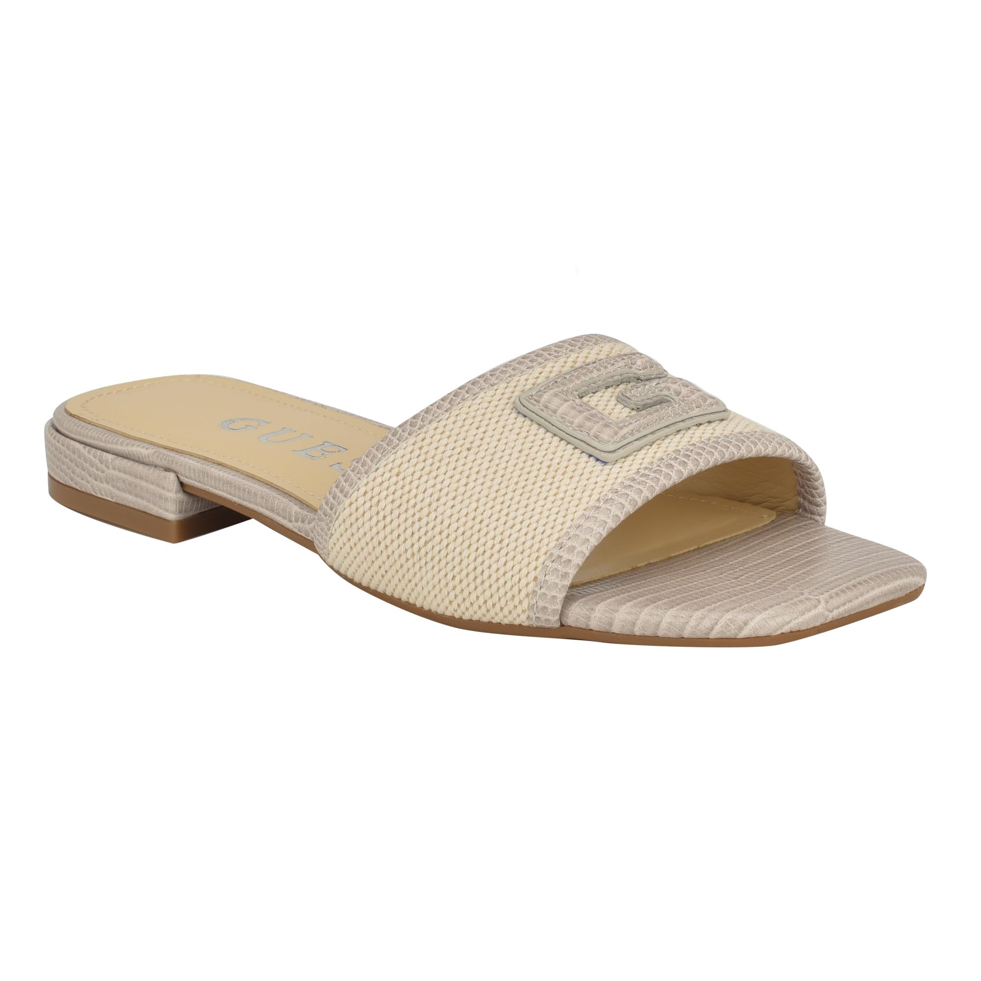 GUESS Women's Tampa Flat Sandal, Taupe 240, 5.5 UK