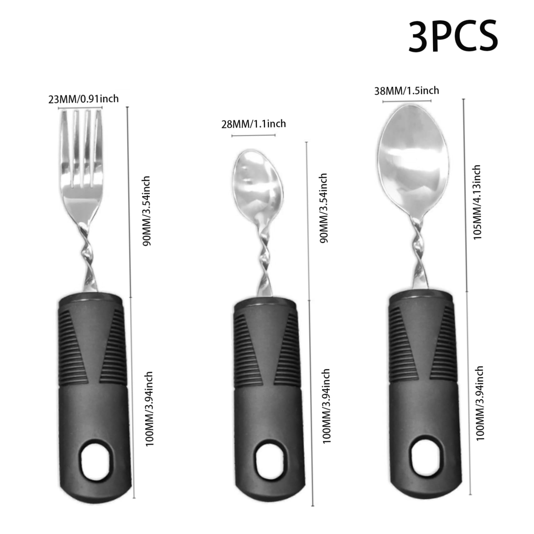 Utensilios adaptativos 3pcs Espejo de acero inoxidable pulido flexible cubiertas curvas portátiles