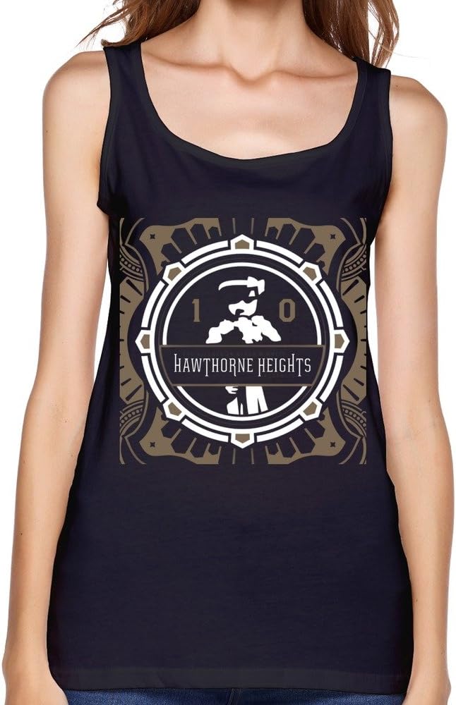 SALA Women's Hawthorne Heights The Silence In Black And White Acoustic Tank Top Black