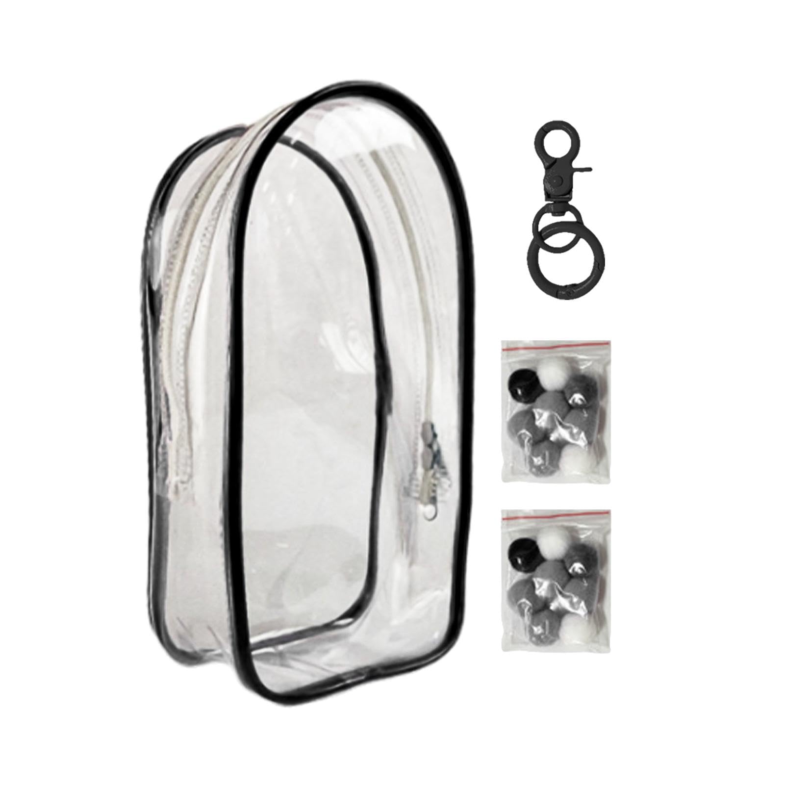 Generic Estuche de transporte para muñecas, estuche transparente para llavero | Bolsa de llavero con exhibición de figura de muñeca pequeña,Vitrina para Muñecas con Bolas, Pack de Muñecas de Algodón, Bolsas T