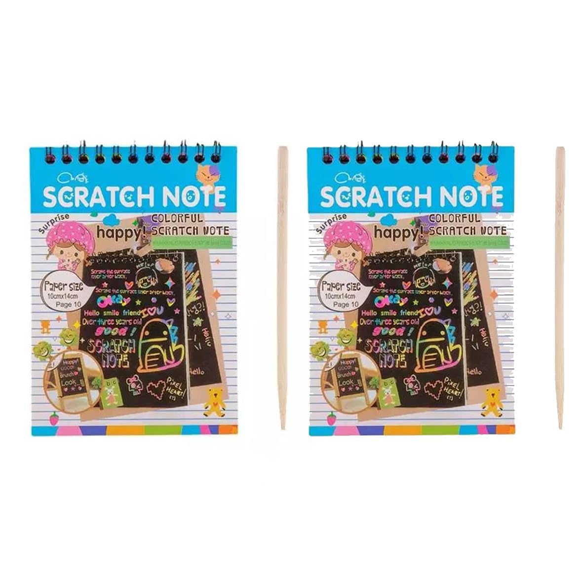 PRIMEFAIR Scratch Art Notebook Kids Rainbow Colorful Scratch Art Kit Drawing Painting Paper Notebook with Drawing Stick Gift (Pack of 2) (B0C7CYNJ5Y) Amazon Price History, Amazon Price Tracker