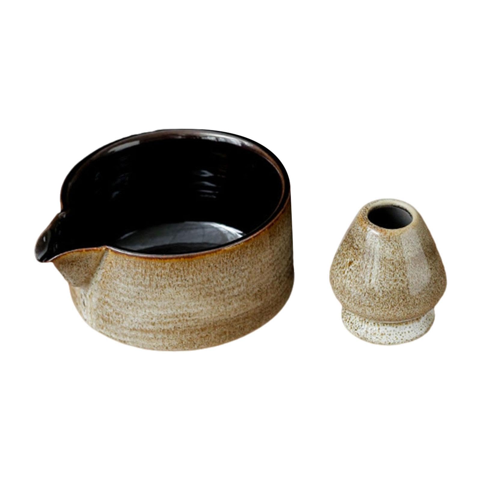 ATORSE™ Matcha Bowl Matcha Whisk Holder Green Tea Ceremony Glazed with Pouring Spout White|Home & Garden | Food & Beverages | Tea 1