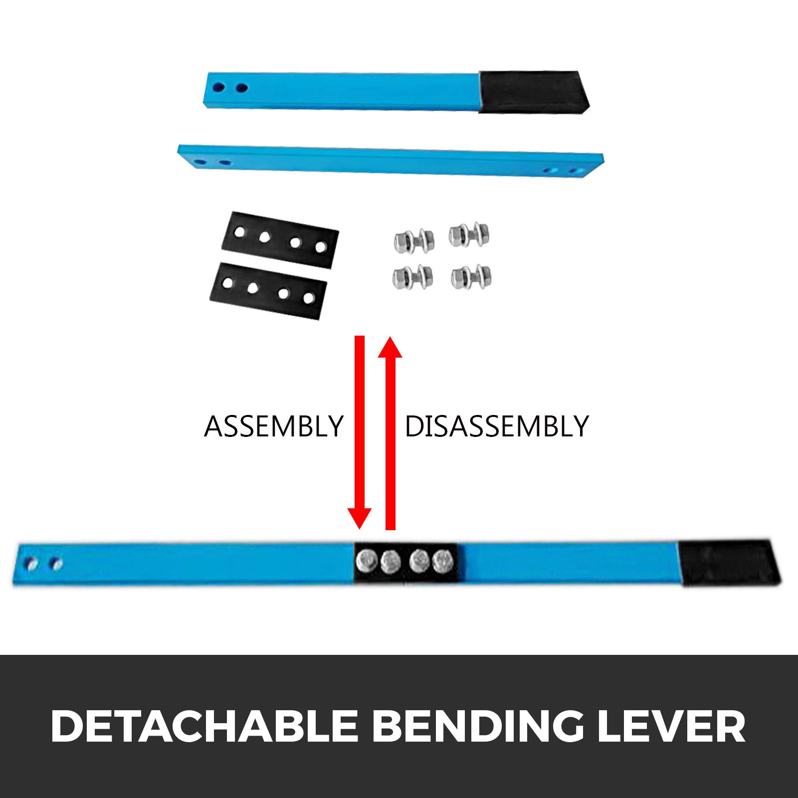 Happybuy UB100 Manual Flat Steel Universal Metal Rebar Bender Angle Iron 120 Degree HeavyDuty