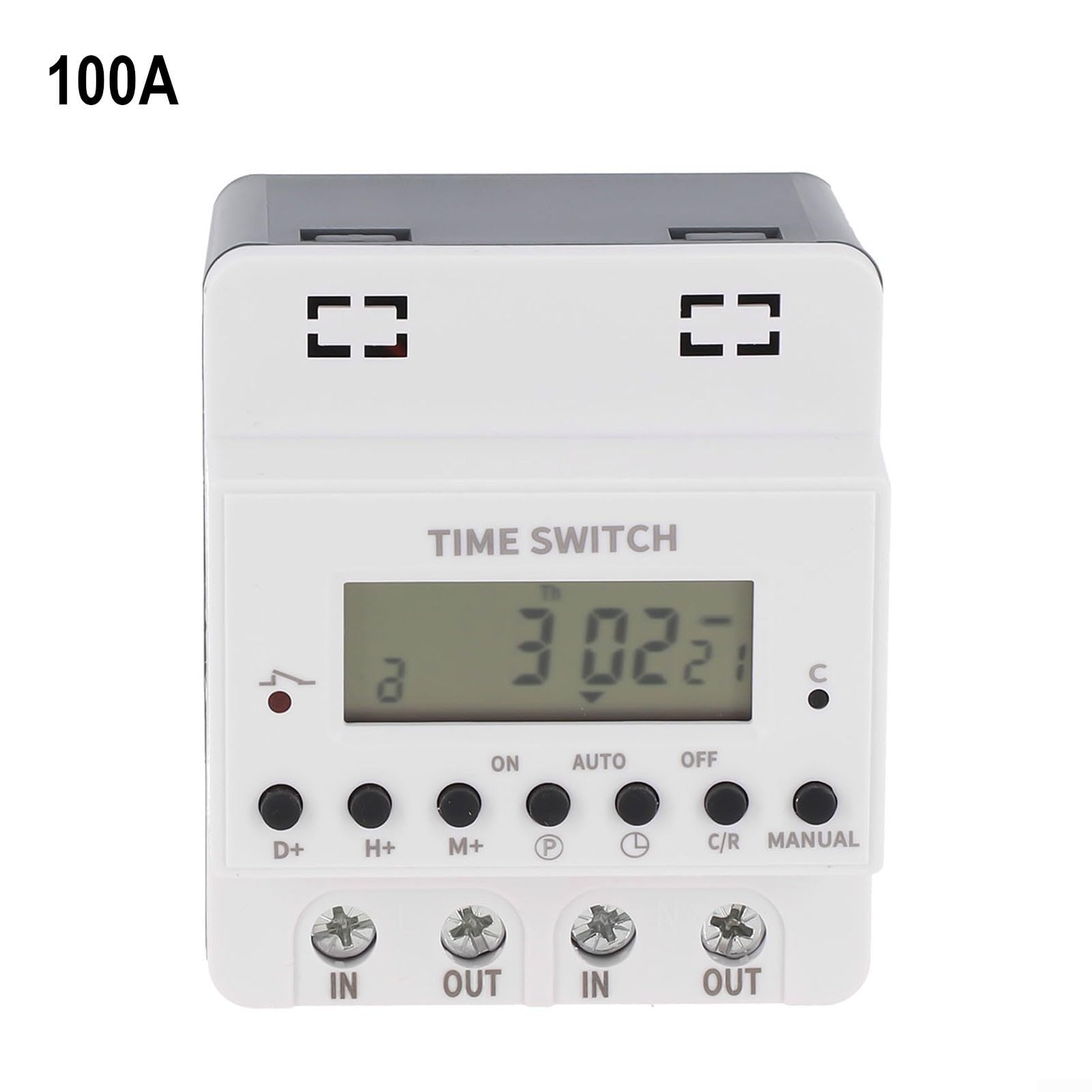 Relé de temporizador inteligente KG316T, temporizador digital, interruptor AC220 V, 60 A-100 A, programable con pantalla LCD para montaje en pared y carril, 28 tiempos de ajuste (100 A)