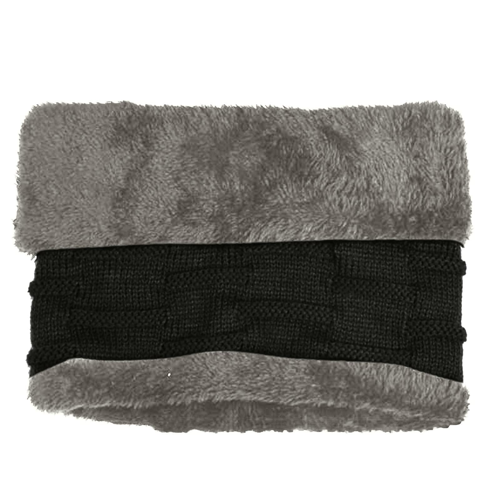 Zimowa Ciepła Czapka Męska Ciepła Zimowa Czapka Z Dzianiny Dla Mężczyzn Zimowa Tkanina Z Polaru Wiatroszczelna Dzianinowa Czapka Z Kapturem Zimowa/Black/One Size