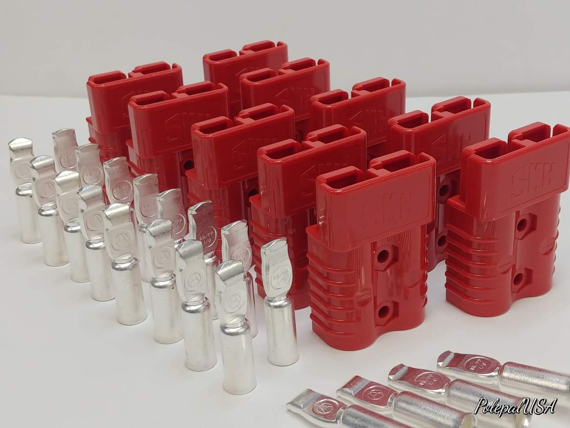 PolePalUSA Anderson/SMH/ITEC SB175 Quick Connectors 10 Pack - Red