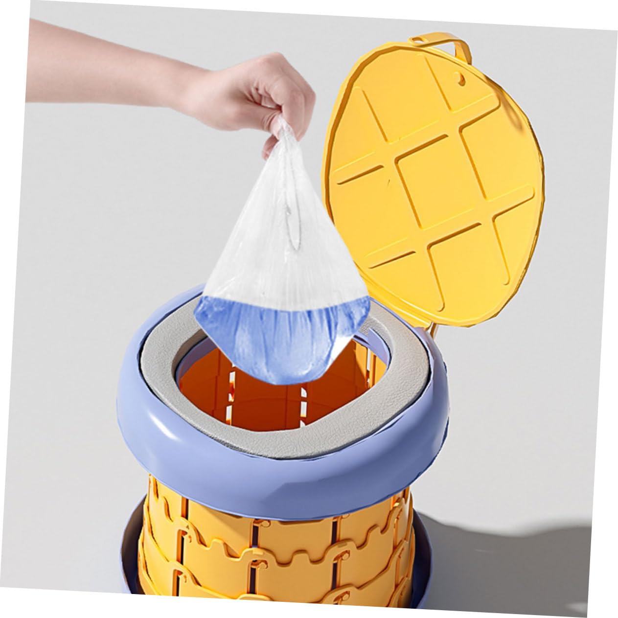 Orinal Infantil Plegable Portátil para Niños, Amarillo
