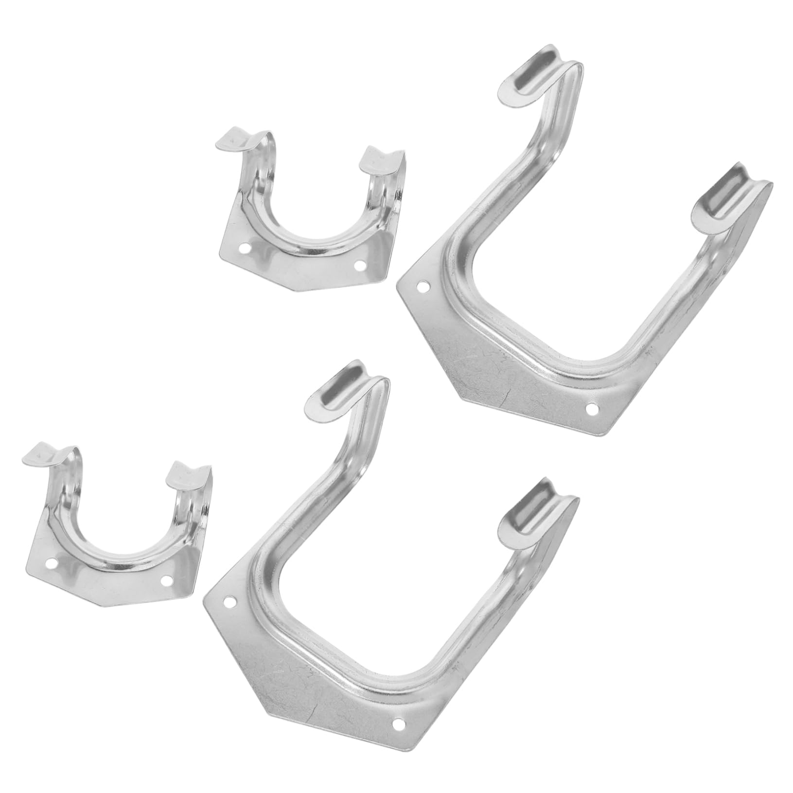 Unomor 4 Pcs Heavy Duty Garage Hooks Wall Mounted Double Hooks for Organizing Ladders Ropes Garden Tools Versatile Storage for Home Workshop Maximize Space Declutter