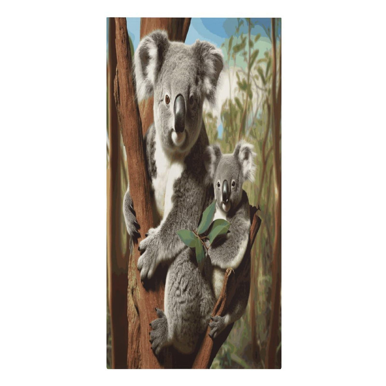 Fekiloot Men's Style Koala Family Large Beach Towel, Travel Towel For Adults Wo, Pool Towels For Beach, Camping, Swim Pool, Gym, Sports& Yoga 61.4"X30.3"