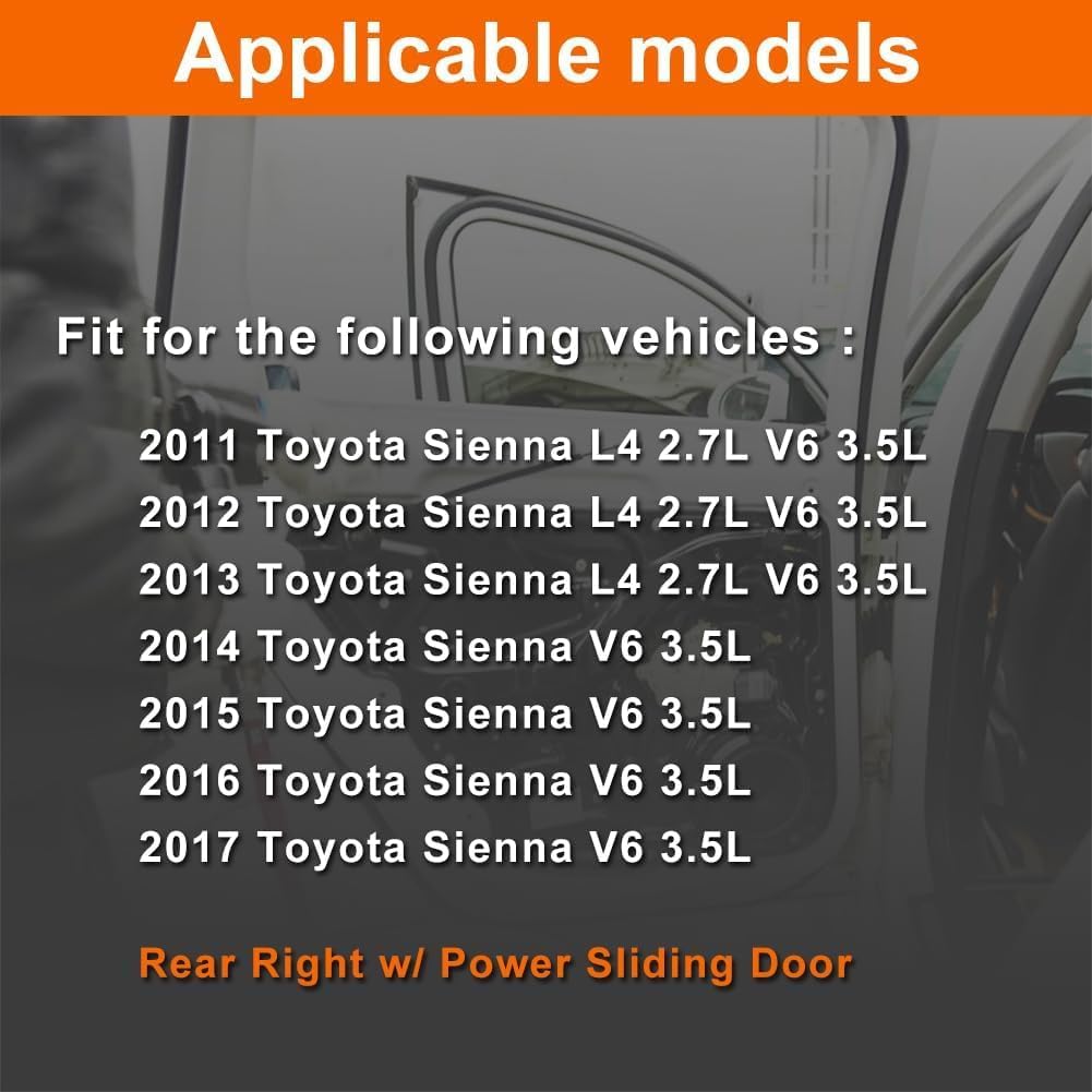 Power Sliding Door Lock Actuator Compatible with 2011-2017 Sienna Rear Right Passenger Side