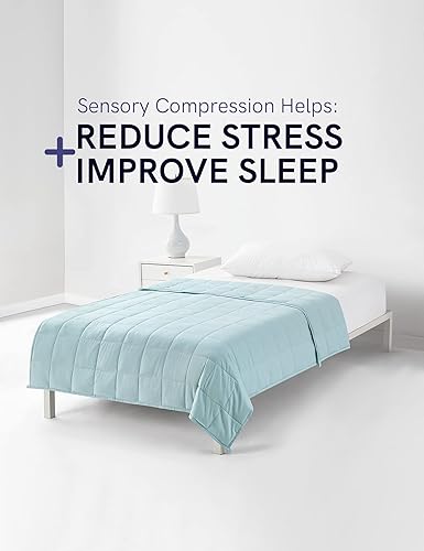 Vista 139 de YnM - Manta con peso para adultos, algodón pesado, perlas de vidrio refrescantes para usar todo el año, ideal para una persona de 240 libras