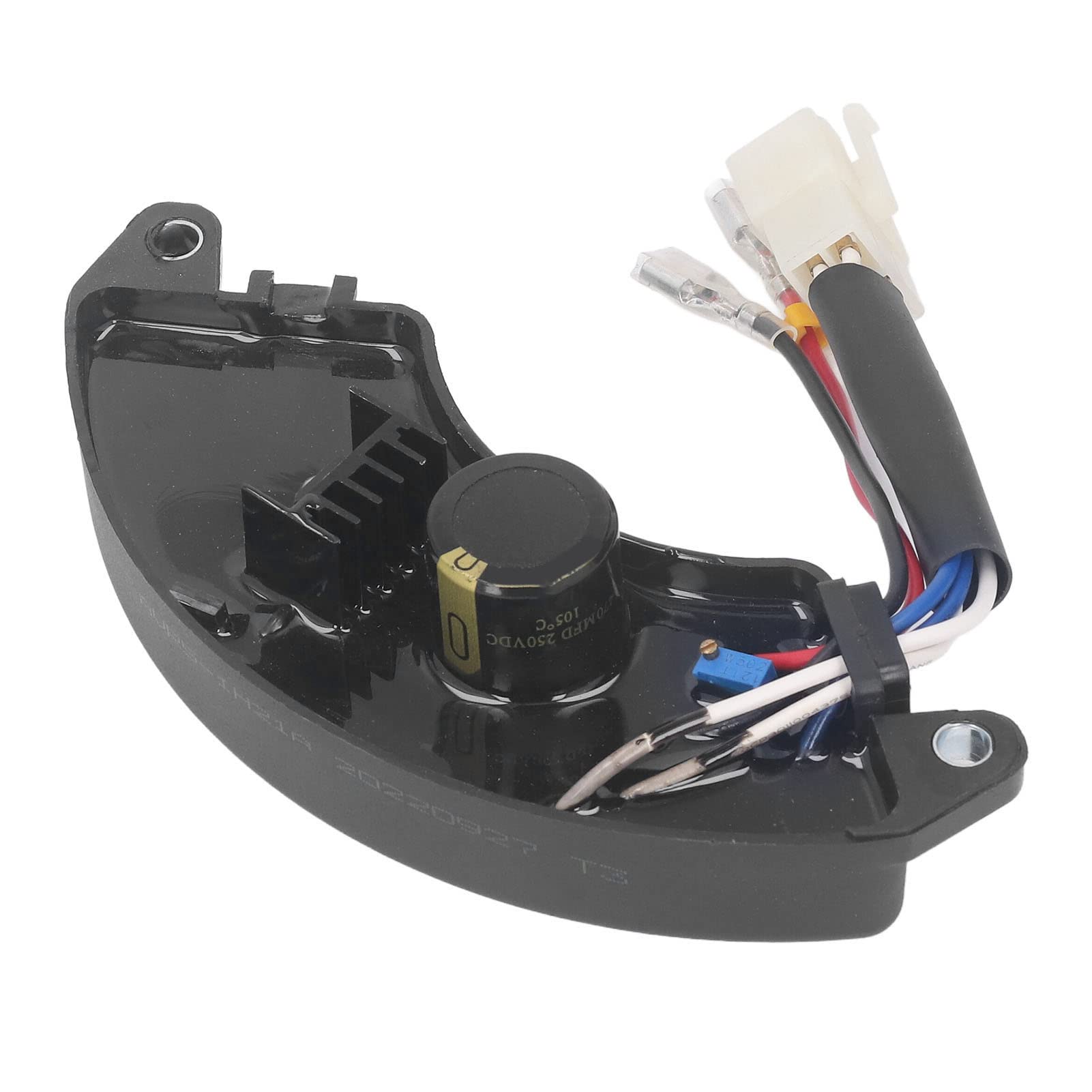 Rectificador Regulador de Voltaje Automático AVR para Grupo Electrógeno de 3 a 5 KW AVR Monofásico 6 Cables 470MFD 250 V CC, Modelo AVR5-1H21a