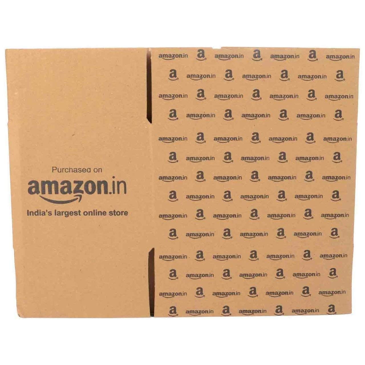 YNK 3ply Packaging, Shipping, Corrugated Brown Box with Amazon Print 7.5X4.5X3.5 | Pieces - (25) 4