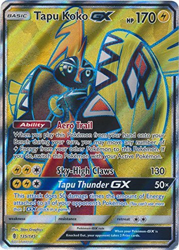 Pokemon - Tapu Koko-GX - 135/145 - Full Art Ultra Rare - Sun & Moon: Guardians Rising, Multicolor, 10316868