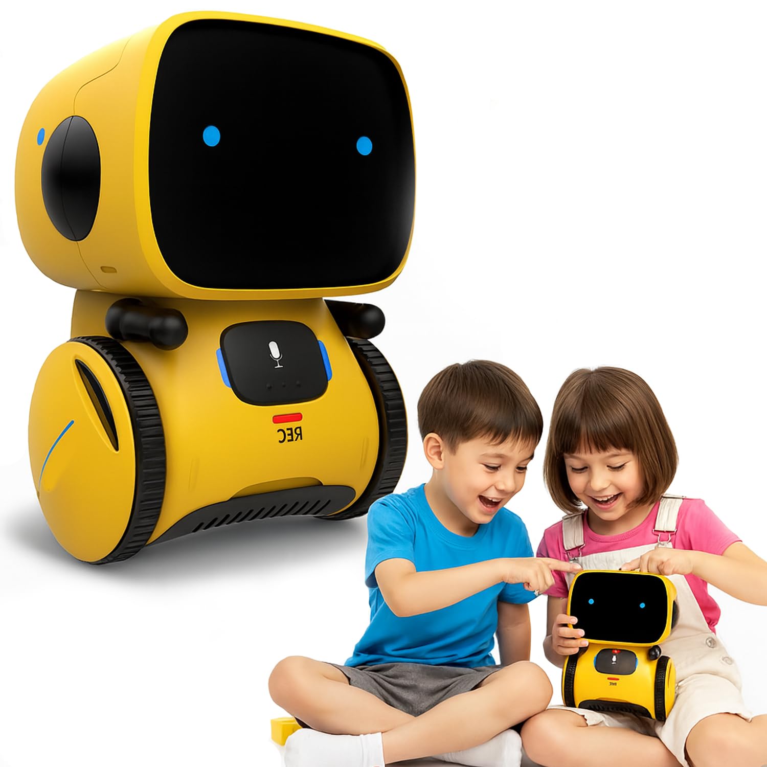 AMERTEER Kids Robot Toys For Kids 3-5 - Smart Talking Robots Intelligent Partner And Teacher With Voice Control And Touch Sensor, Singing, Dancing, Repeating, Gift For Boys And Girls Of Age 3 And Up