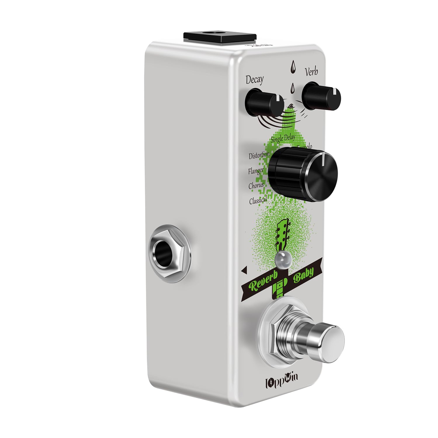 Reverb Baby - Pedale multi-effetto con 9 modalità di riverbero (HALL, ROOM, PLATE, ECHO + More), True Bypass, Decay/Mix, telaio in alluminio resistente per chitarra/basso